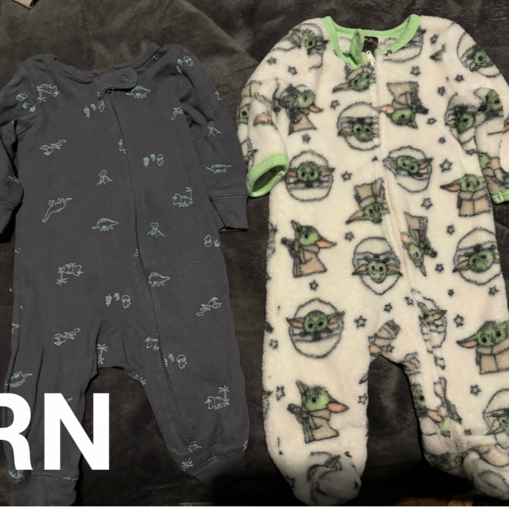 Baby Yoda Fleece One Piece - White